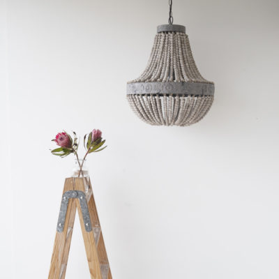 Colgante de cuentas de madera de estilo vintage - lampara de techo - Liderlamp (2)