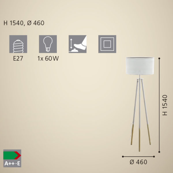 Pie de salon Mies - estilo nordico - minimalista - Eglo - Liderlamp (1)
