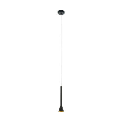 Colgante Liniers - lampara de techo - cuatro focos - negro y oro - EGLO - Liderlamp (2)
