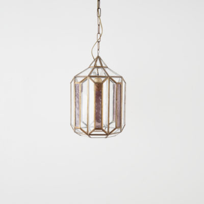 Colgante Zem - Estilo marroqui - cristal y acero - cristal vidriera - Liderlamp (2)