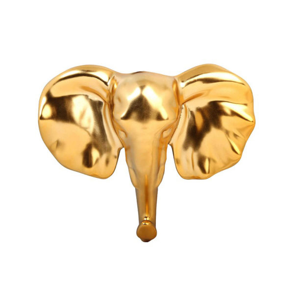 Gancho Elefante porcelana - dorado - colgador - recibidor - &Kleveling - Liderlamp