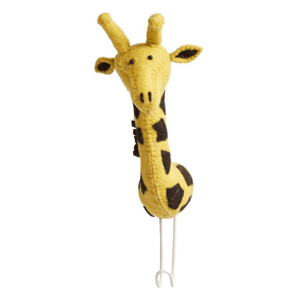 Cabeza de jirafa de fieltro - Gancho - almacenaje pared - Fiona Walker - Liderlamp (1)