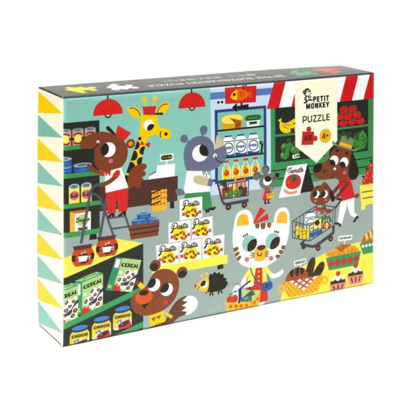 Puzzle Ciudad - 48 piezas - juegos ninos - carton - Petit Monkey - Liderlamp (1)