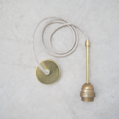 Cable alargo con base de laton y rosca - accesorio - Liderlamp