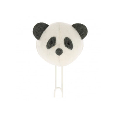 Cabeza de Panda de fieltro - percha - almacenaje pared - Fiona Walker - Liderlamp (1)