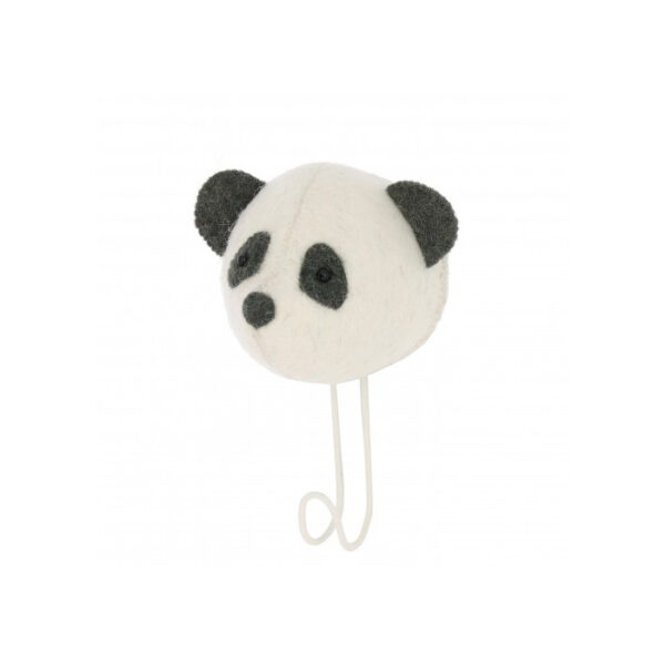 Cabeza de Panda de fieltro - percha - almacenaje pared - Fiona Walker - Liderlamp (1)
