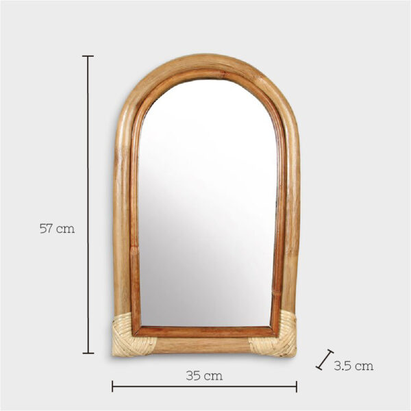 Espejo Arco de bambu - &Klevering - madera natural - dormitorio - Liderlamp (1)