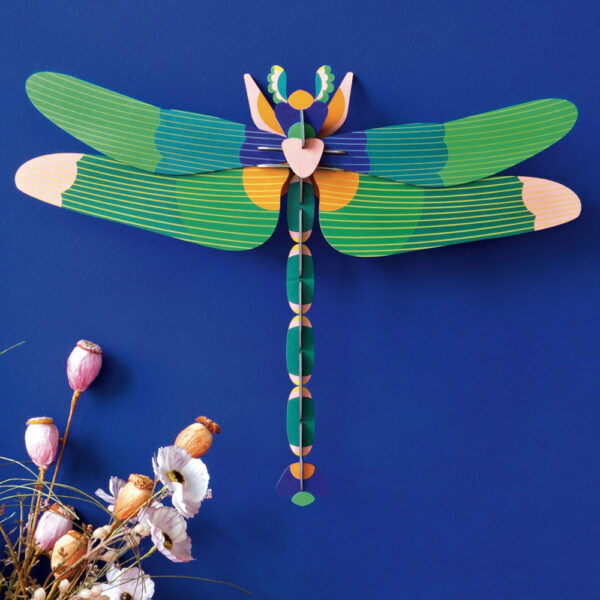 Dragonfly Green - 3D - Studio Roof - decoracion mural - Liderlamp (1)
