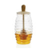 Tarro de miel con cuchara - Andrea House - cristal y madera - desayuno - Liderlamp (1)