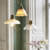 Colgante Cille - Transparente - vintage - estilo retro - cristal y laton - Liderlamp (1)