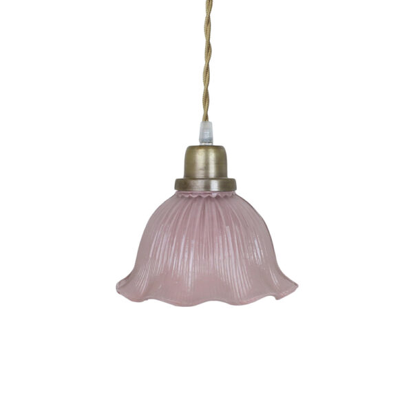 Colgante Tilly - Rosa Antiguo - vintage - estilo retro - cristal y laton - Liderlamp