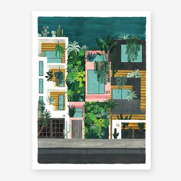 Lamina Balcony - poster - ilustracion - decoracion de pared - plantas- Liderlamp (1)