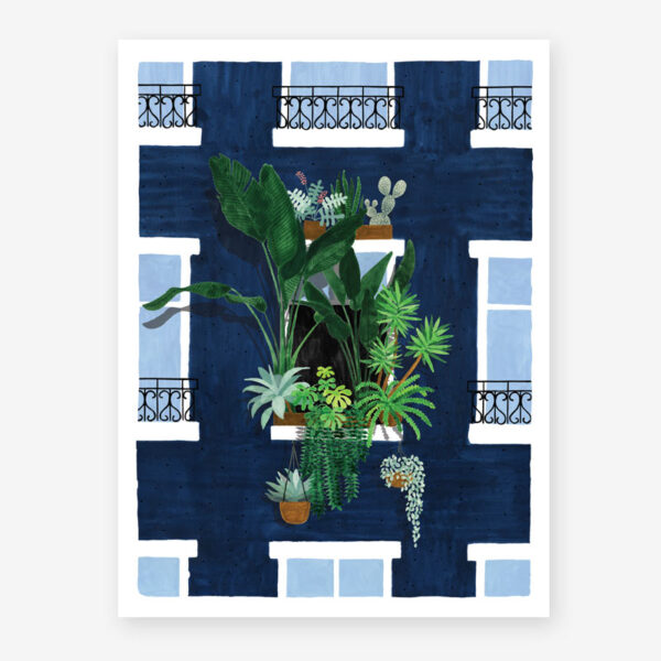 Lamina Balcony - poster - ilustracion - decoracion de pared - plantas - Liderlamp (2)