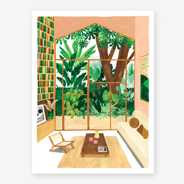 Lamina Inside Out House - poster - ilustracion botanica - decoracion pared - Liderlamp (1)