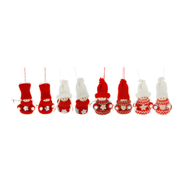 Set 8 Adornos Navidad - Gnomos - decoracion Navidad - arbol Navidad - Liderlamp