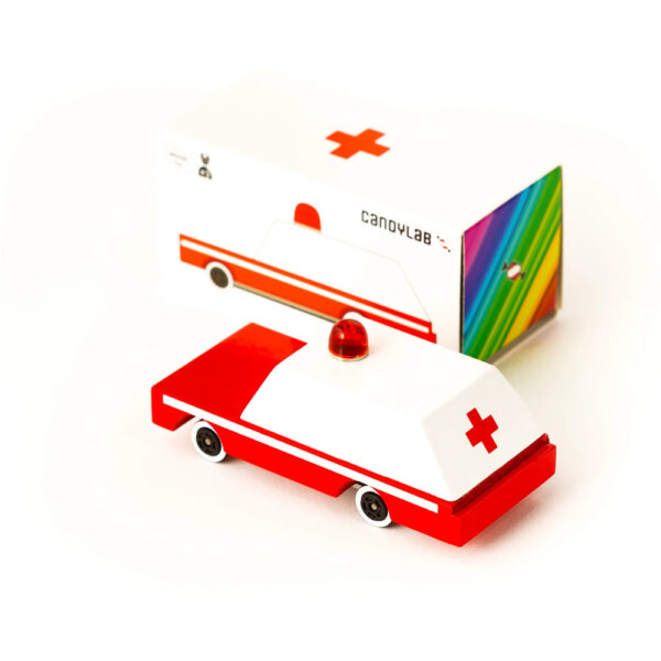 Ambulance - coche de madera - juguete - regalo original - Liderlamp (1)