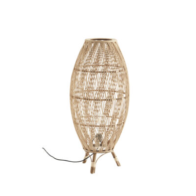 Pie de salon Caresse - bambu - fibras naturales - estilo mediterraneo - Liderlamp (1)