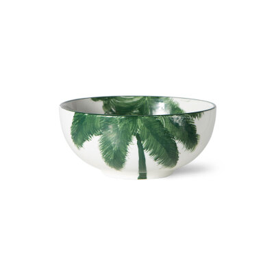 Bol Porcelana Palmeras Verde - mesas bonitas - tropical - menaje - Liderlamp (1)