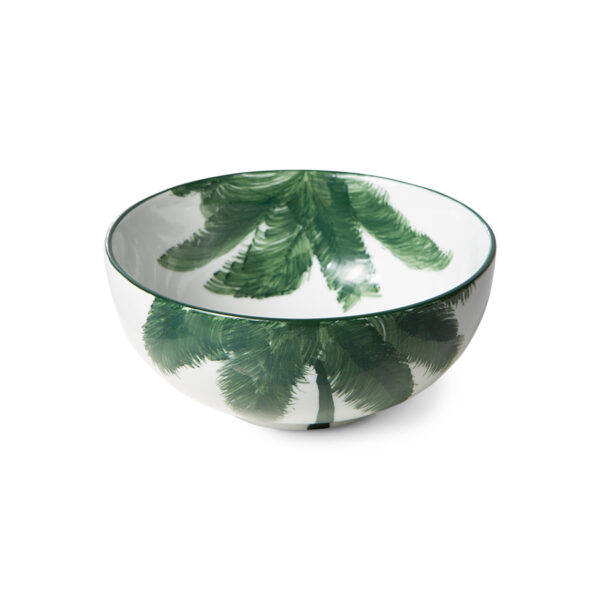 Bol Porcelana Palmeras Verde - mesas bonitas - tropical - menaje - Liderlamp (1)