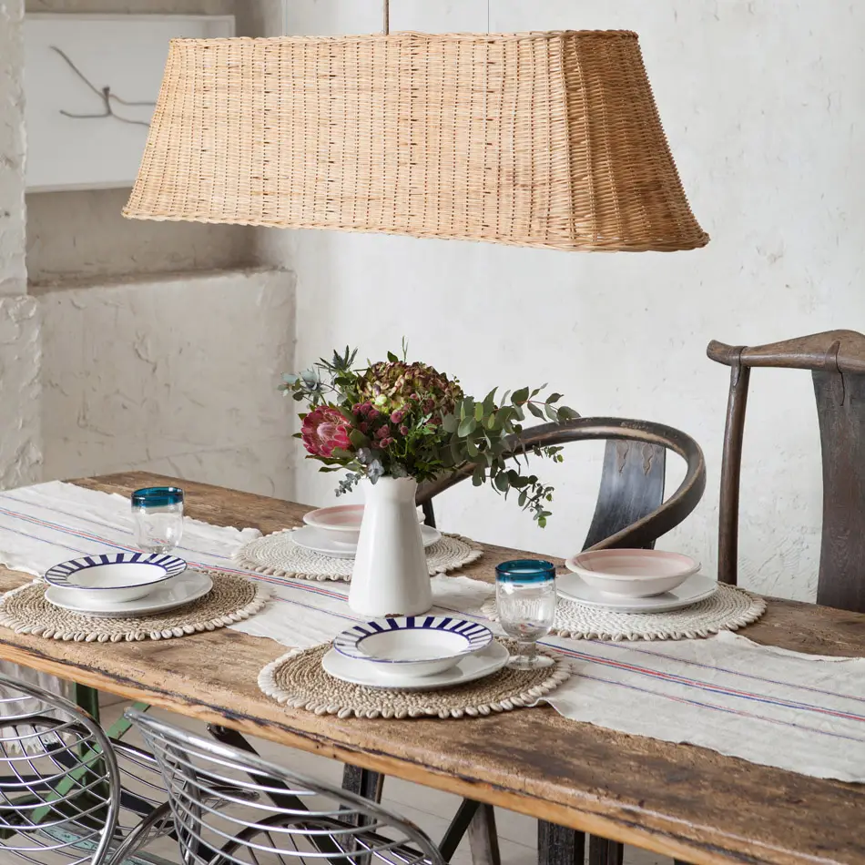 Colgante Bambula - lampara de ratan - lampara para el comedor - Liderlamp