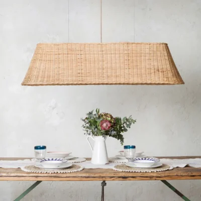 Colgante Bambula - lampara de ratan - lampara para el comedor - Liderlamp