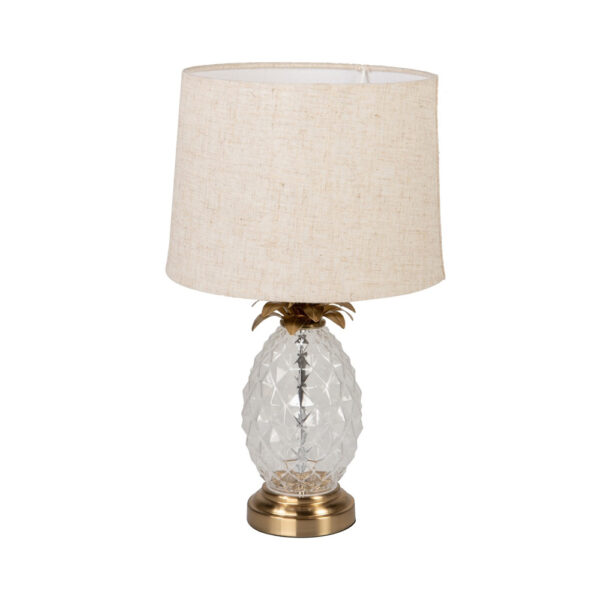 Sobremesa Pina - lampara de mesa de cristal - lampara elegante salon - Liderlamp (1)