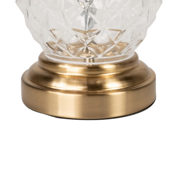 Sobremesa Pina - lampara de mesa de cristal - lampara elegante salon - Liderlamp (1)