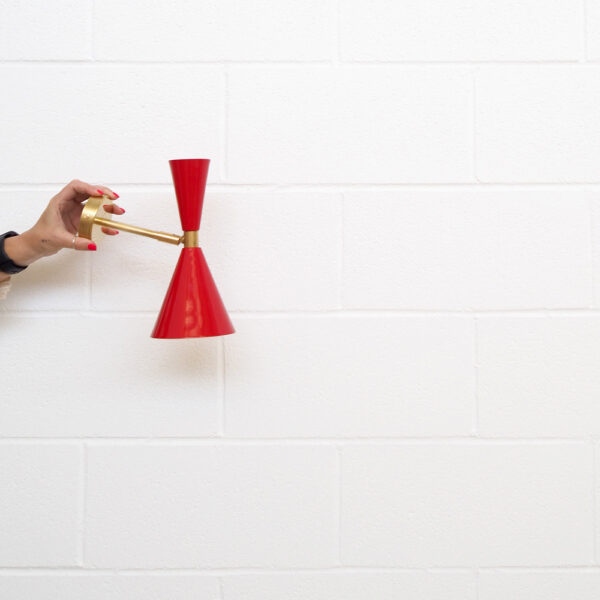 Aplique Alma rojo - lampara de pared vintage - decoracion retro - Liderlamp (6)