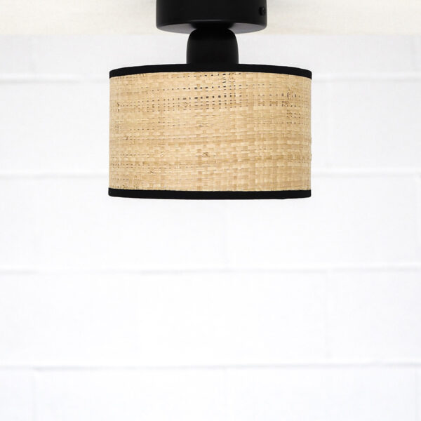 Plafon Verbena Negro - lampara pared fibras naturales - mediterraneo - Liderlamp (1)