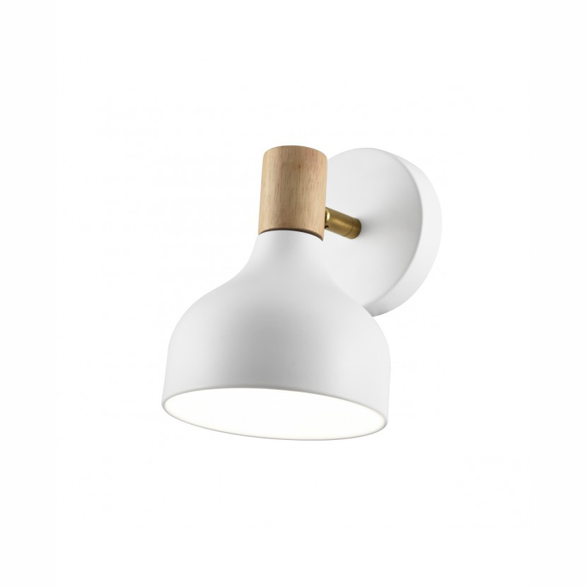 Aplique Ystad Blanco - lampara estilo nordico - aplique madera - Liderlamp