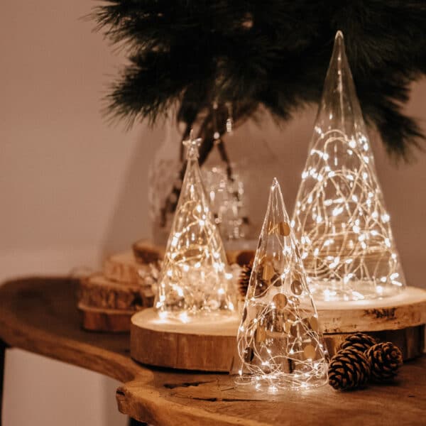 Abeto Cristal Luz - decoracion Navidad - centro de mesa - Liderlamp (1)