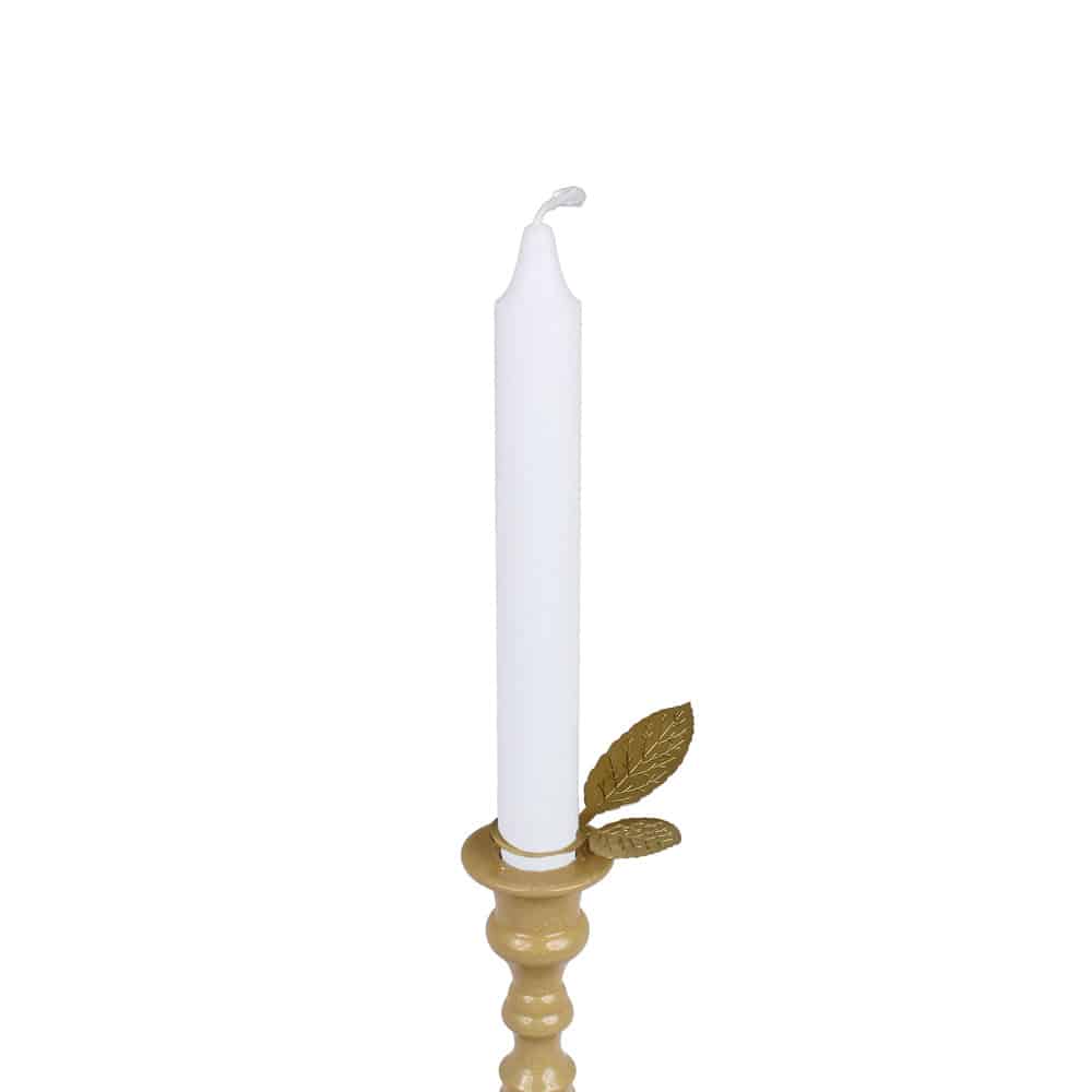 Bobeche Vela Hoja Laton - decoracion vela - decoracion vintage - Liderlamp (1)