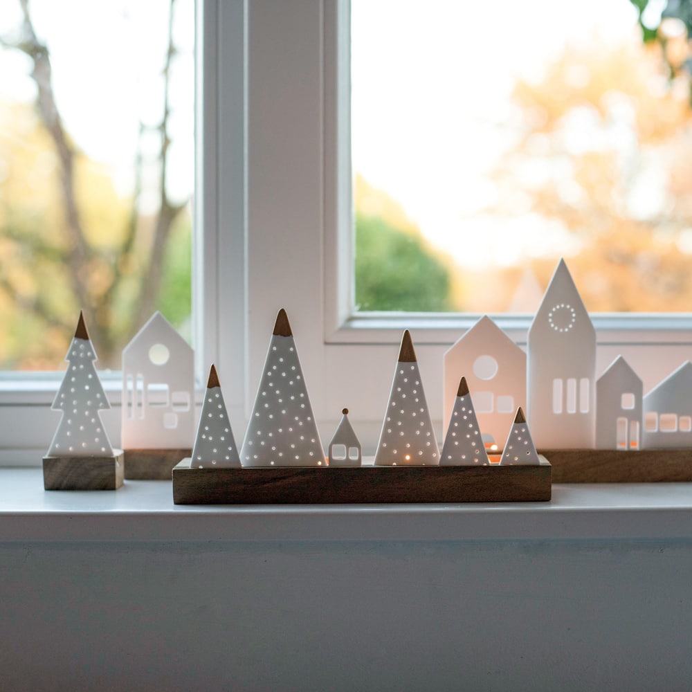 Portavelas Acacia Little House - Decoración Navidad Nordica - Liderlamp (1)