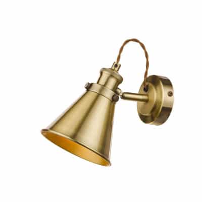 Aplique Peconic - lampara vintage de latón - luz mesita de noche - Liderlamp (1)
