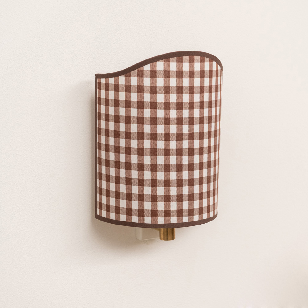 Aplique Albufera Vichy Marron - Estilo rustico -Liderlamp (1)