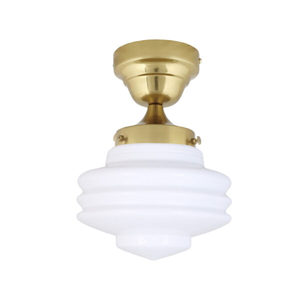 Semiplafón Valter latón blanco Liderlamp