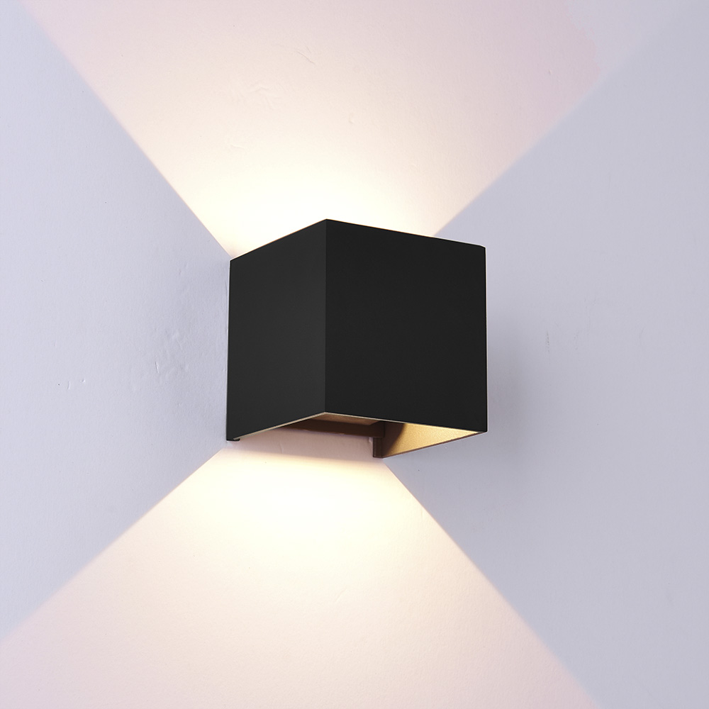 Aplique de pared Davos negro Liderlamp