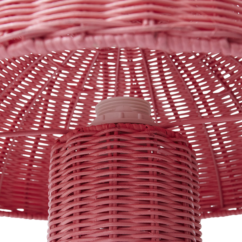 Lámpara de Sobremesa Rattan Blush - Liderlamp