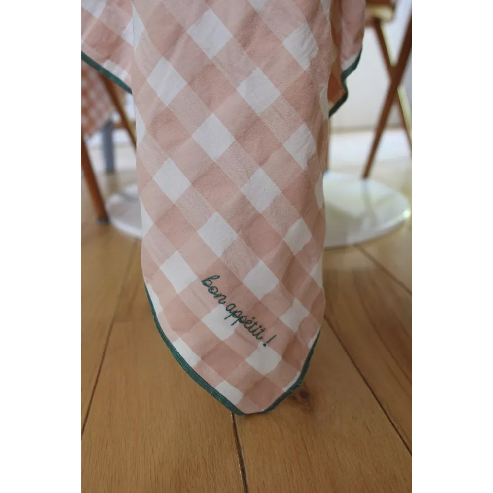 Mantel cuadro de Vichy rosa-verde - Liderlamp