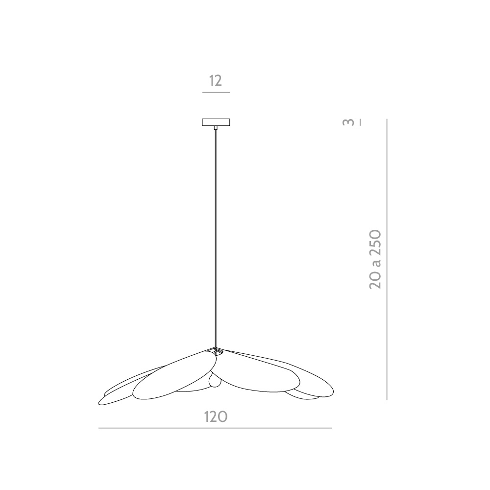 Croquis colgante Pétalo Grande - Liderlamp