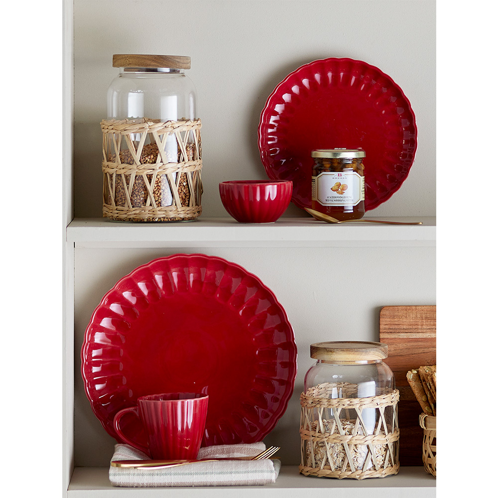 Plato Latina Rojo Grande - Liderlamp