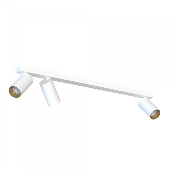 Plafón Drama 3 Luces Blanco Dorado Liderlamp