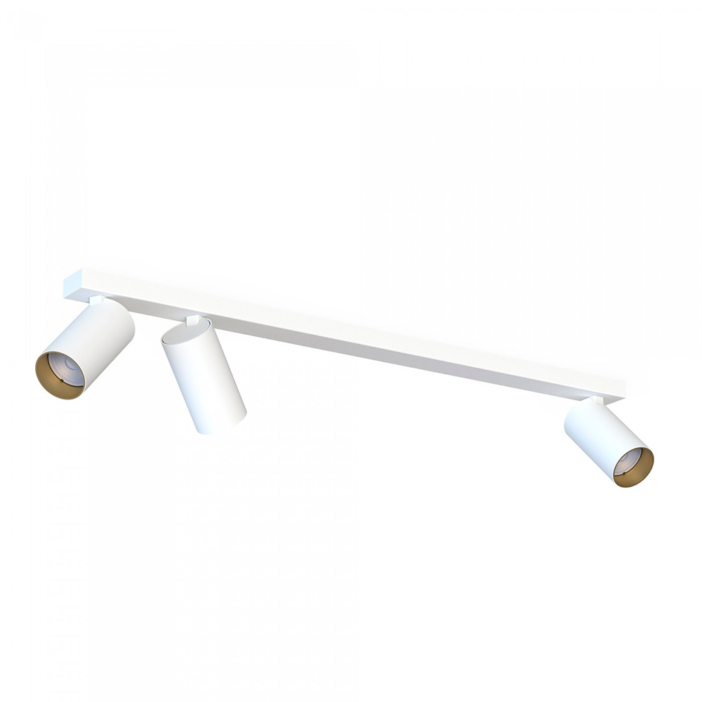 Plafón Drama 3 Luces Blanco Dorado Liderlamp