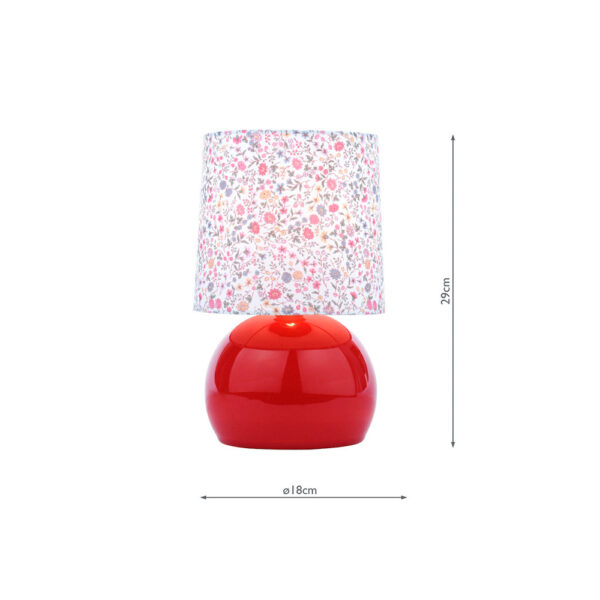 Lámpara de mesa Knowlton Rosa Liderlamp - Medidas