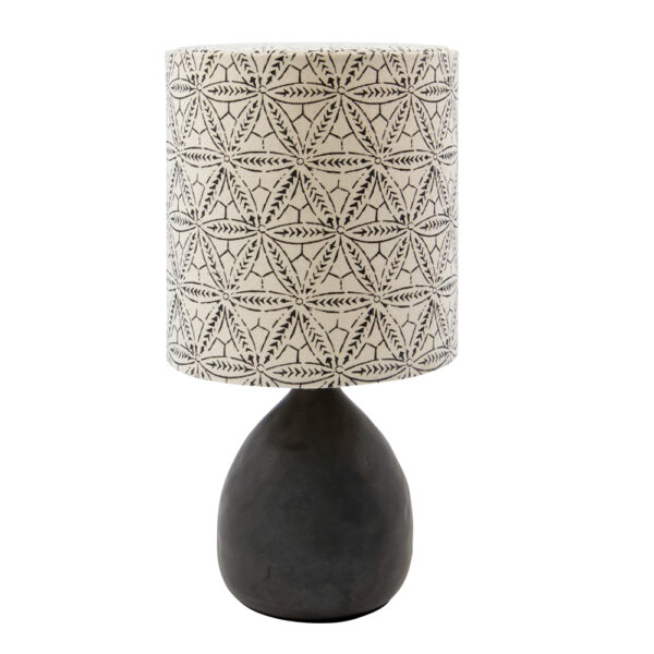Lámpara de mesa, Flores, Negro -Liderlamp