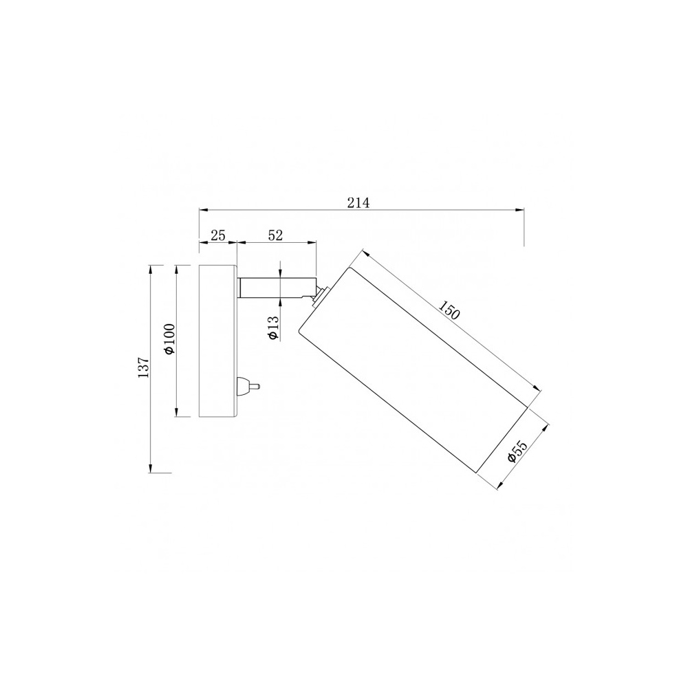 Aplique Tirol, Níquel Satinado Liderlamp - Medidas