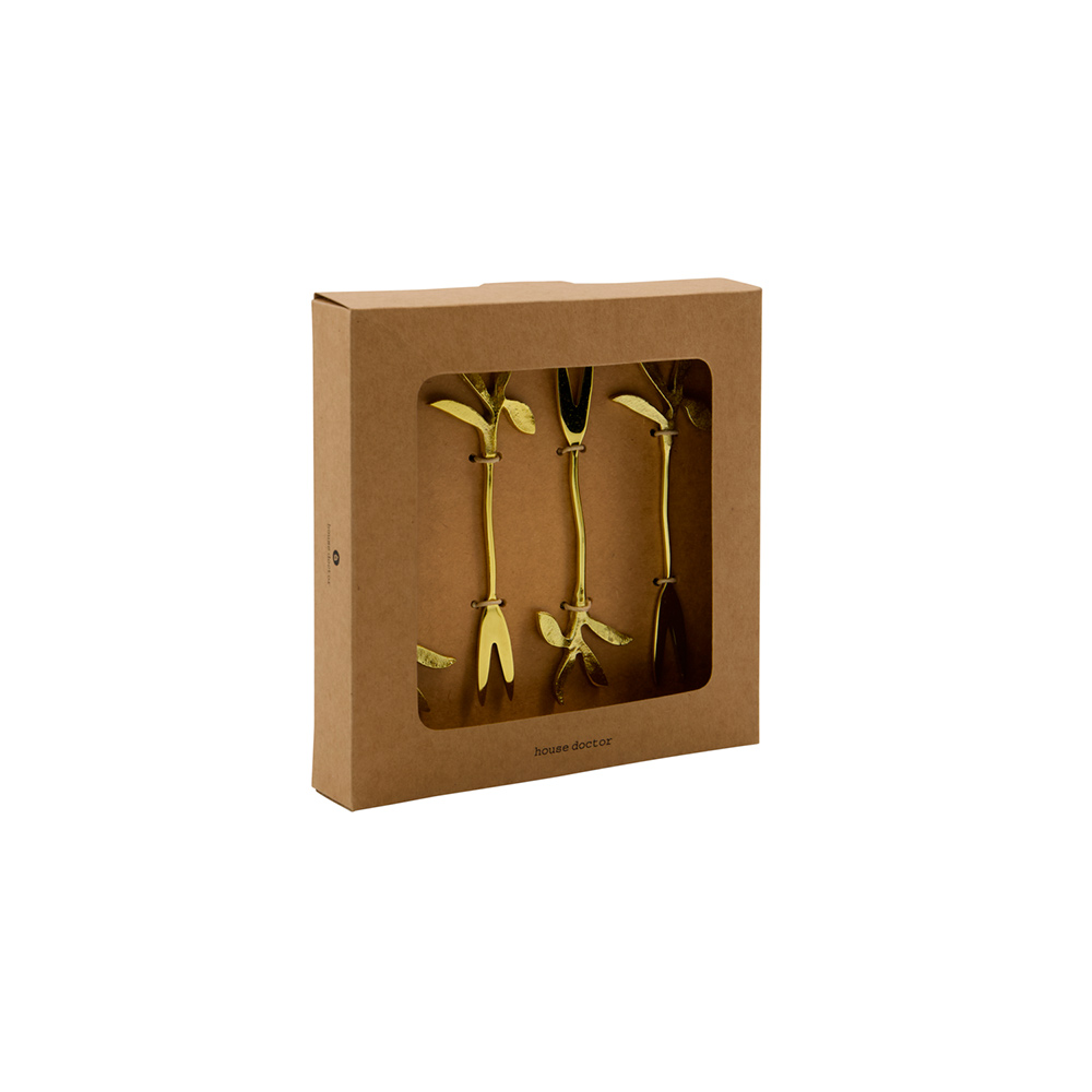 Set tenedores dorados Liderlamp Caja