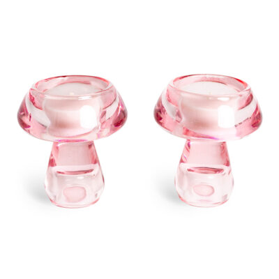 PACK DE 2 CANDELABROS SETA ROSA - Liderlamp