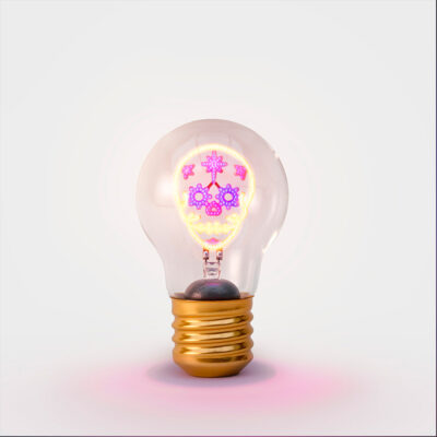 Bombilla Inalámbrica Calavera Liderlamp