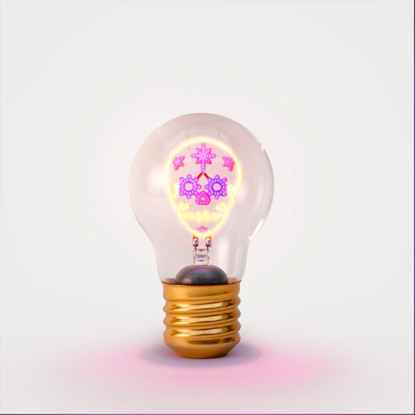 Bombilla Inalámbrica Calavera Liderlamp